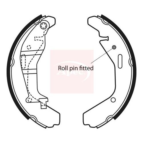 Apec Vauxhall Agila Mk I A H00 2000-2008 Bremsbacken Hinten SHU694-image