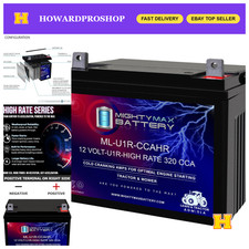 12V 320 CCA Rechargeable SLA AGM Battery - Nut Bolt Terminal, High Rate Series