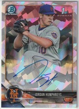 2018 Bowman Chrome - JORDAN HUMPHREYS - 1ST CRACKED ICE REF AUTO /100 #CPA-JH