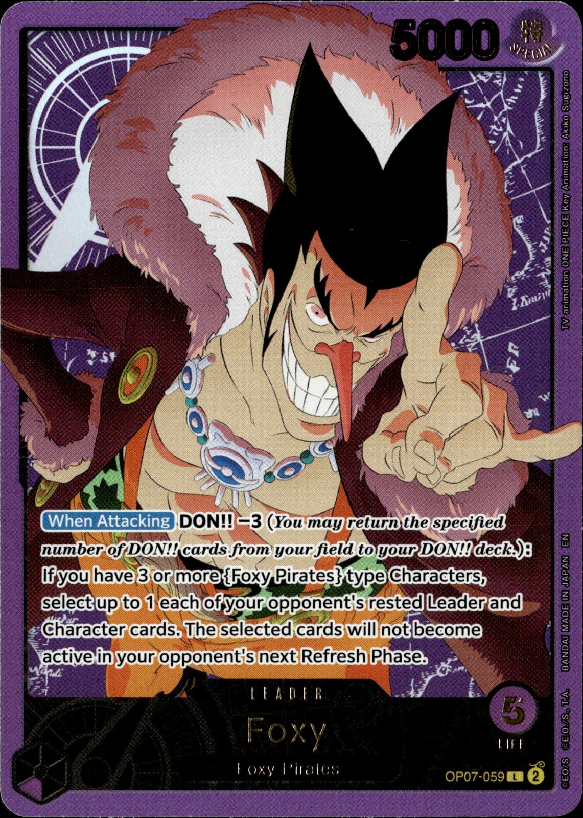 One Piece Anime 25th Collection Foxy Special Rare OP07-059 NM English