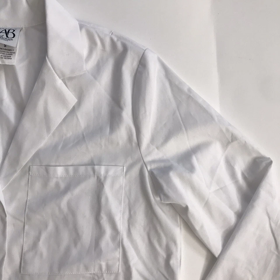 Cherokee Women Scrubs Lab Coat 28'' Consultation CK451 White S - Image 3 of 4