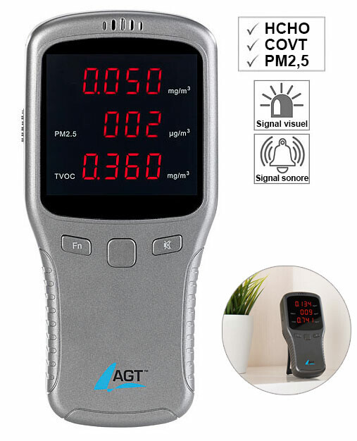 Détecteur de pollution de l'air intérieur AGT capteur HCHO COVT PM2.5