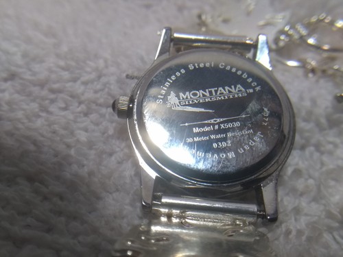 Montana Silversmiths Watch Silver Gold Flower Turquoise Stone Bracelet New Bat - Picture 11 of 12