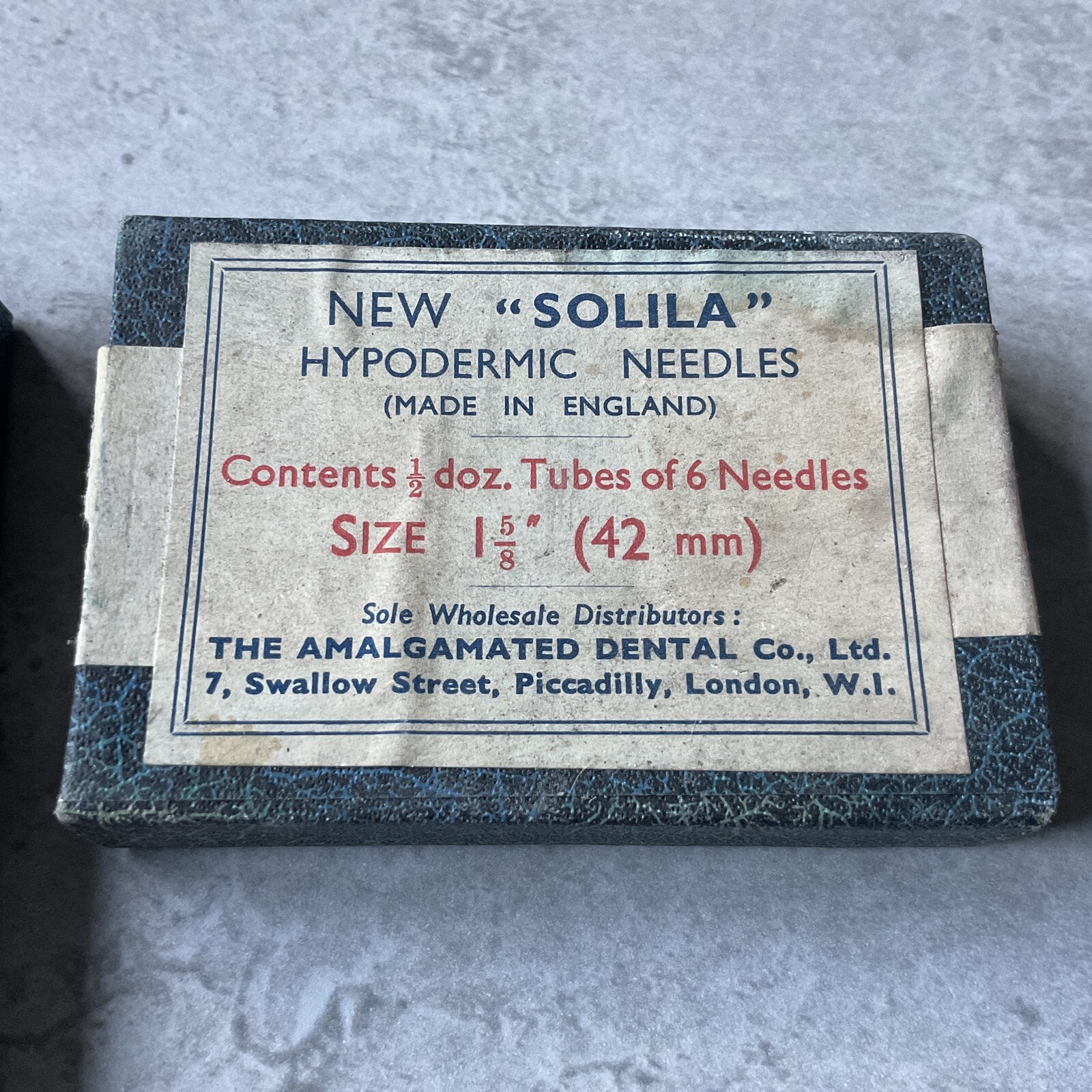 Vintage dental equipment SOLILA HYPODERMIC NEEDLES Living History Rare