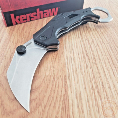 Kershaw Folding Knife 2.63'' 8Cr13Mov Steel Blade Black Glass Filled/Nylon Handle