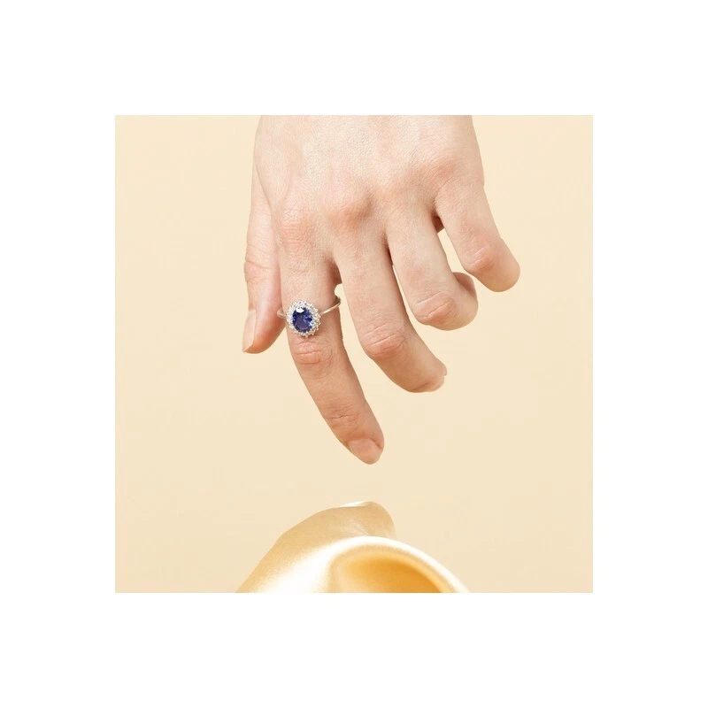 Anello Donna Lotus Silver LP3459-3/116 In Argento Con Pietra Blu - Immagine 2 di 3