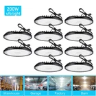 10Pack 200W UFO Led High Bay Light Warehouse Factory Commercial Industrial Light
