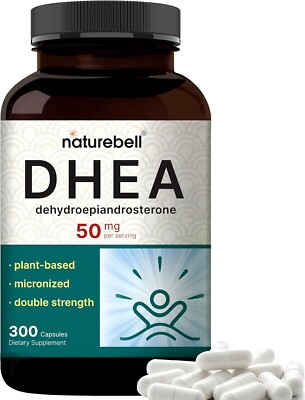 DHEA 50mg 300 Capsules, Supports Energy Levels Healthy Aging Brain Immune Health