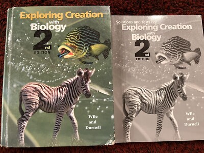 Lot Of 2 Apologia Exploring Creation with Biology 2nd Ed Text + Solutions Tests