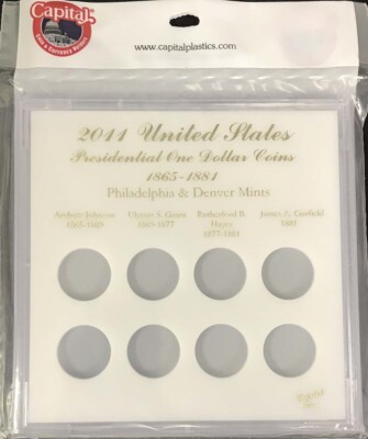 Capital Holder Plastic Acrylic Case For Presidential Dollar Coin Set 2011 P&D W