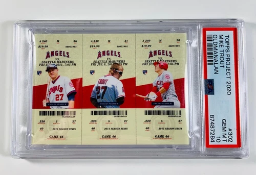 Topps Project 2020 Mike Trout By Artist Oldmanalan #302 Angels PSA 10 GEM MINT