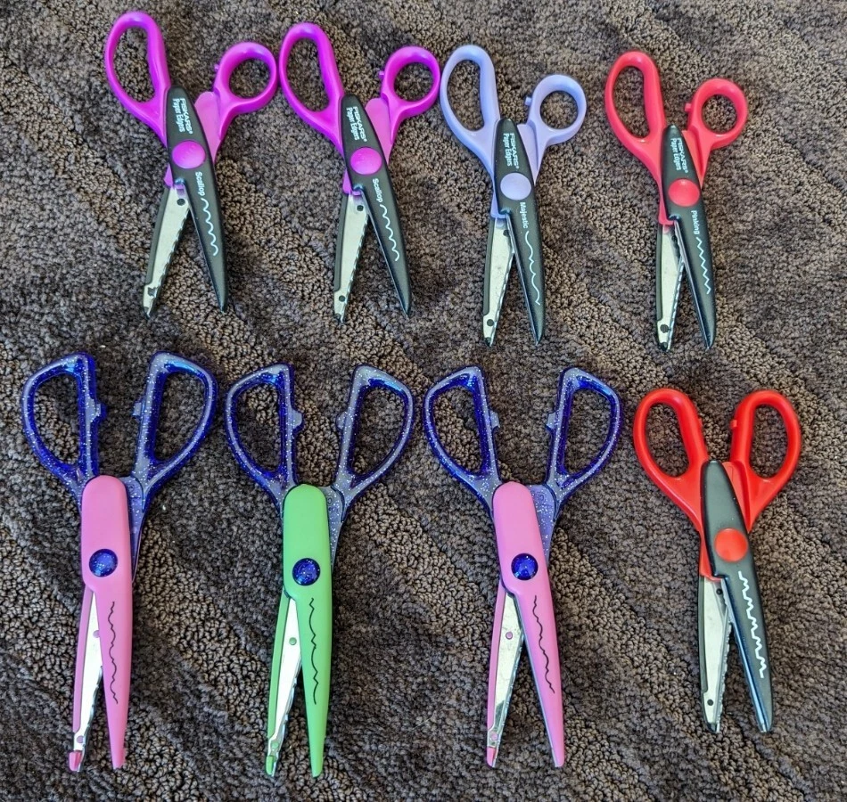 Fiskars Paper Edger Craft Scissors Scrapbook Scallop Majestic Pinking Lot Of 8 - Image 2 of 3