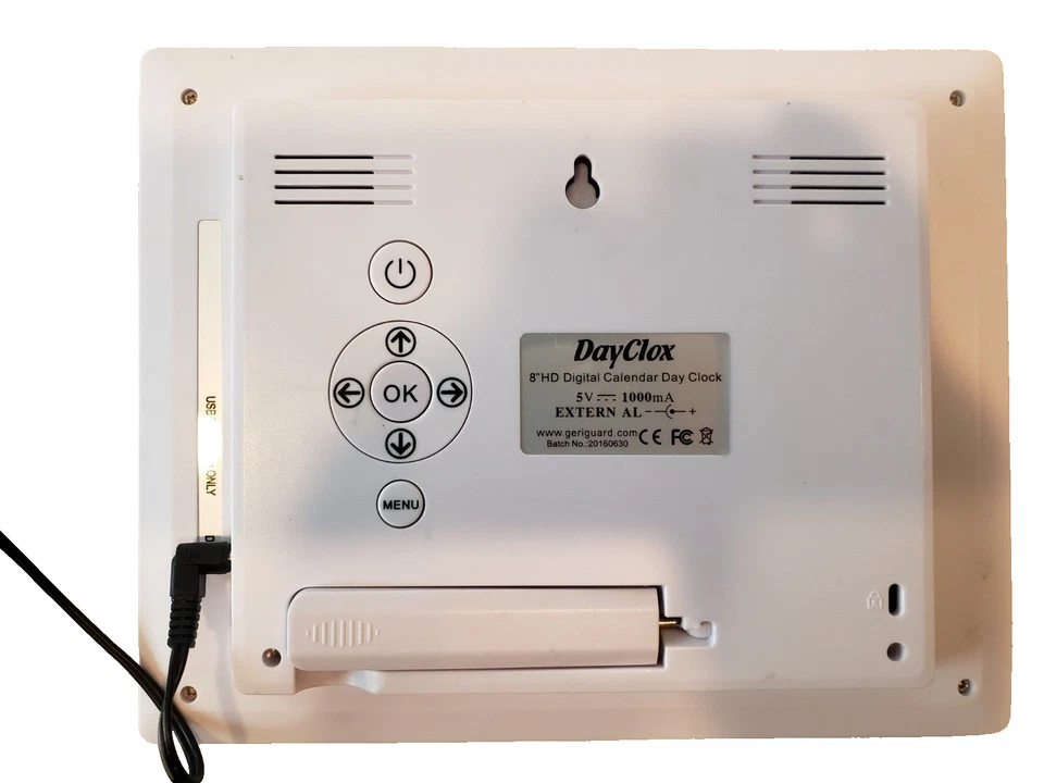 8" HD  Day Clox Digital Calendar Day Clock - Image 4 of 4