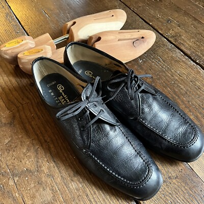 BALLY Continental Cordoba Black Leather Formal Lace Up Mens 