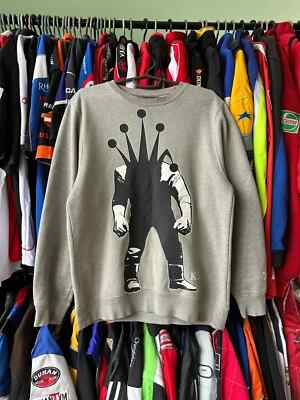 STUSSY BENT CROWN SWEATSHIRT KNIT GRAY SWEATER MEN'S SIZE M
