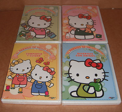 El Paraiso De Hello Kitty, Vol. 1,2,3,4 Complete Set DVD NEW Hello Kitty Spanish