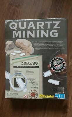 KIDZLABS Quartz Mining Set, echte Kristalle, Spiel