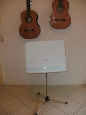 K&M Orchesterpult  Notenpult Notenständer weiß -  ausziehbar bis 120 cm - neu