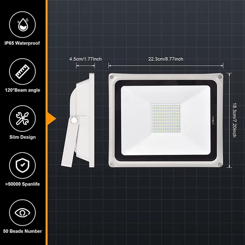 LED Fluter Stecker Außen Strahler Arbeitsleuchte Baustrahler Scheinwerfer Garten - Bild 26 von 251