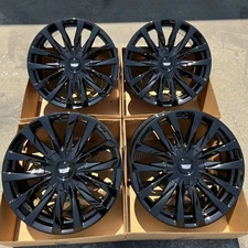 22" Cadillac Escalade Platinum Black Factory OEM ORIGINAL wheels rims 2022 2024
