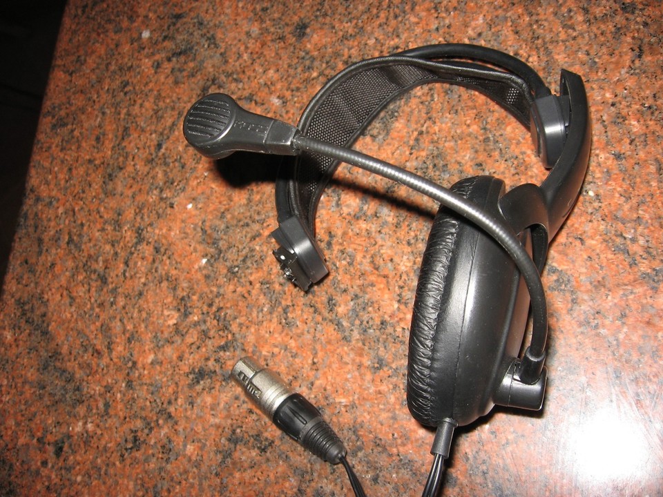 Clear-Com SINGLE MUFF RTS BTR Radiocom Intercom headphones Headset XLR4 ...