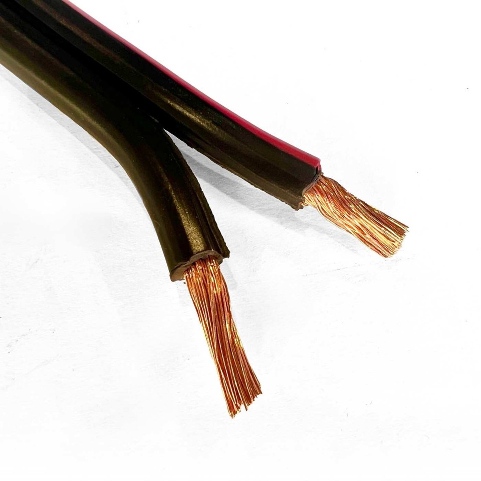 6 Gauge Dual Conductor Copper Wire - 100' Orange/Black Booster Cable ...