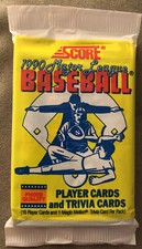 1990 Score Pack Jeff Treadway Braves (Top) Pat Combs Phillies Rookie RC (Back)