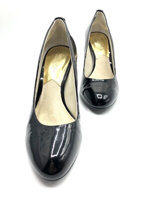 Michael Kors Black Patent Leather Shoes Heel Women Flex Pump 
