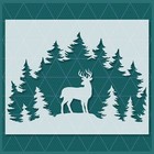 Buck Head Deer Forest Hunting Stencil – Antlers, Wildlife, Outdoors, Rustic Deco