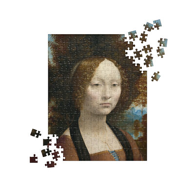 GINEVRA DE' BENCI Jigsaw Puzzle fine art Leonardo da Vinci obverse 1474-1478