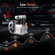 Cylinder Piston Style Air Compressor Pump Head 3HP 2.2KW Air Tool With Silencer