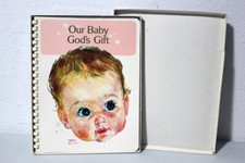 UNUSED VINTAGE BABY RECORD BOOK 1960 s- FRAN HOOK - OUR BABY GOD'S GIFT - BOXED
