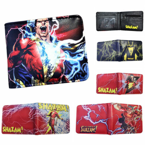 Shazam Wallet Bifold Mens Purse Leather Card Holders Wallets - Picture 1 of 7