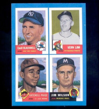 1992 Bazooka SATCELL PAIGE VERN LAW EWELL BLACKWELL  1953 Archives Quad Card
