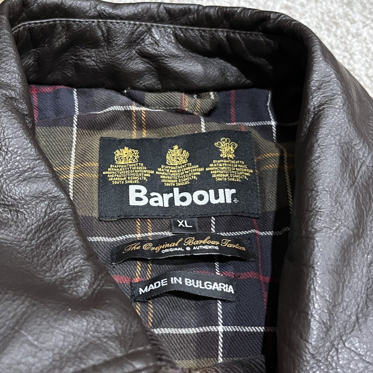 Barbour Jacket Extra Large Brown Waxed Cotton Fieldspar Leather