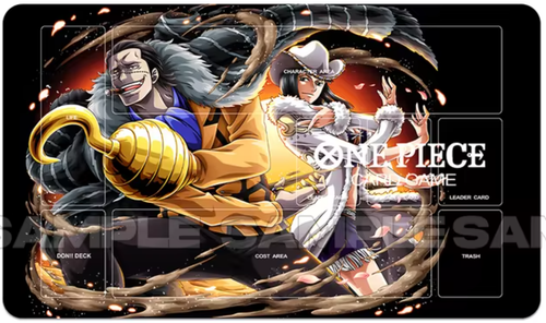 Crocodile and Nico Robin One Piece TCG Playmat Rubber and Fabric 60x35cm/24x14in