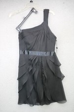 Adrianna Papell Tiered Chiffon Dress-One Shoulder-Size 8-New w/o Tags-Whimsigoth