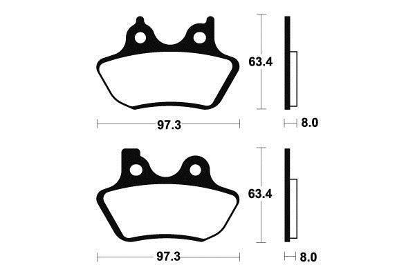Plaquettes de frein moto Harley Davidson 1584 FXSTD kit avant MF326 383261