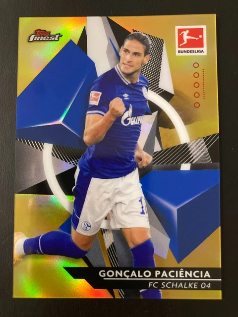2020-21 Topps Finest Bundesliga Gold Refractor Goncalo Paciencia ed/50 SCHALKE