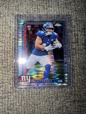 2025 Topps Chrome Football Cam Skattebo Rookie Pulsar Refractor RC Giants