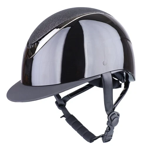 USG Riding Helmet Comfort Brilliant Black with Black Glitter