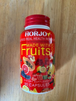 HorJoy Fruit Supplement 90 Veg Caps Natures Antioxidants, Energy Balance
