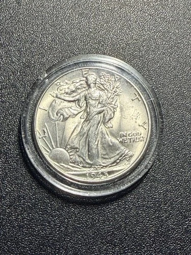 BU 1945 (P) Walking Liberty Half Dollar Uncirculated 90% Silver