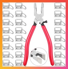 50pc 1 Inch Metal Alloy Wristlet Key Fob Hardware Keychain Lanyard Pliers Set