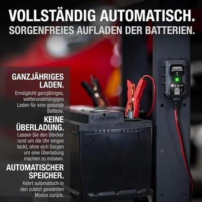 NOCO GENIUS1: 1A Batterieladegerät Für Auto & Motorrad   6V/12V Erhaltungsladege