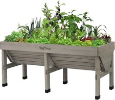 VegTrug 1.8m Classic Raised Bed Grey Garden Planter Elevated Vegetable Grower