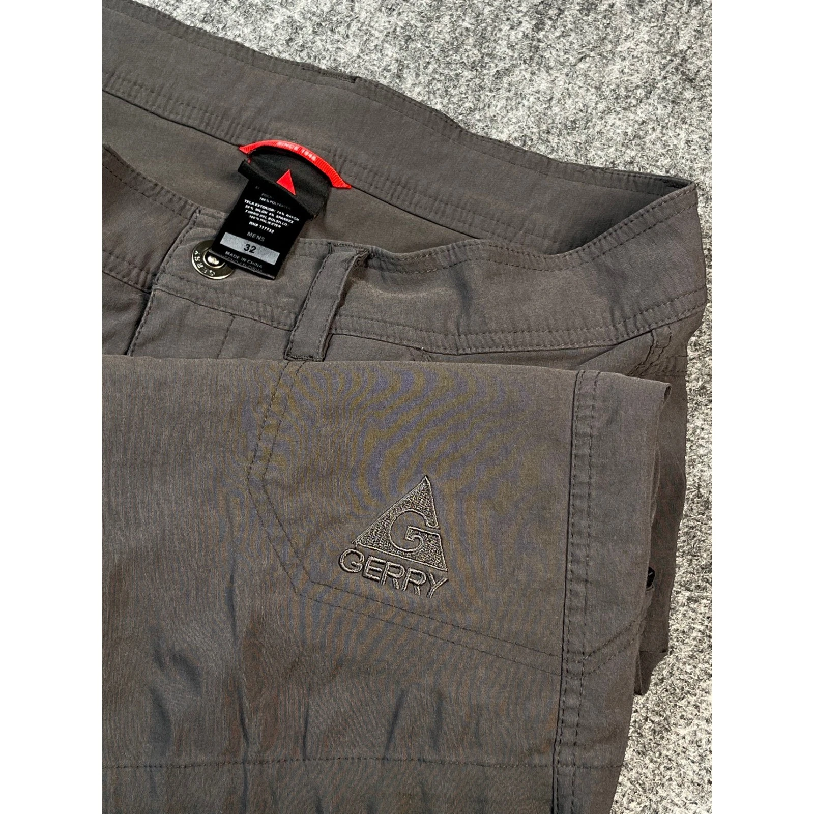 Gerry Mens Cargo Shorts Size 32 Gray Casual Outdoor Hiking Travel Gorpcore