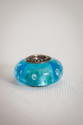 Original Pandora Murona Glas Blau Türkis, silber 925