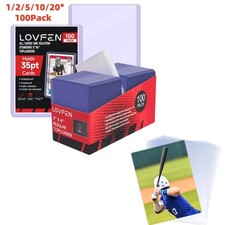25/100/500/1000CT 3"x4" Top loaders With Free Sleeves For 35pt Trading Card
