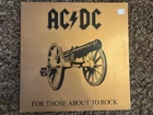 AC/DC 1981 First US Press For Those About to Rock Gatefold Vinyl LP Hard Rock EX